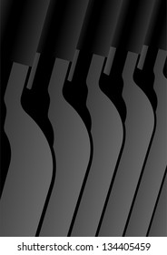 Red wine bottles arranged