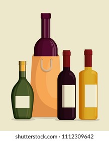 red wine bottles label