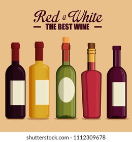 red wine bottles label