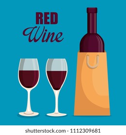 red wine bottles label