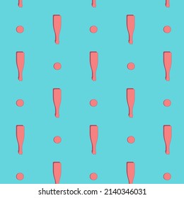 Red wine bottles seamless pattern. Line art style. Outline image. Black and white repeat template. Party drinks concept. Illustration on white background. Flat design style for any purposes. Vector.
