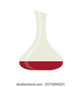 red wine carafe, decanter- vector illustration