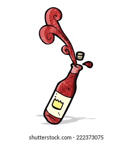 red wine cartoon
