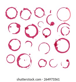 Red wine circles, wine concept