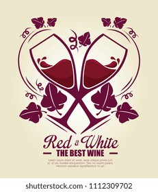 red wine cups label