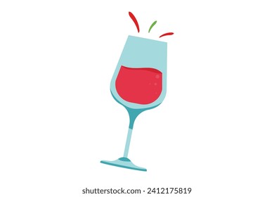 Red Wine Decor Sticker Design