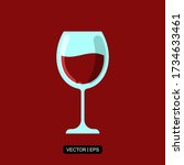 Red Wine flat icon vector illustration logo template for many purpose. Isolated on white background.