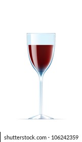 Red wine glass