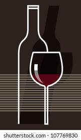 Red wine and glass