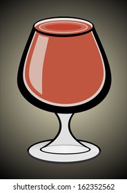 Red wine glass