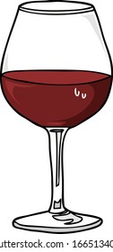 Red wine with wine glass.