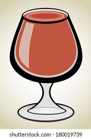Red wine glass
