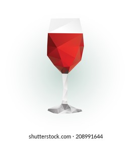 Red wine glass