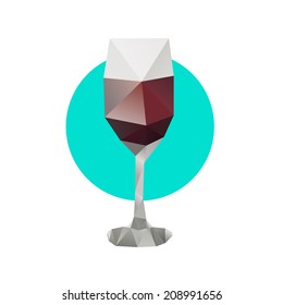 Red wine glass