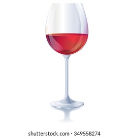 Red wine glass