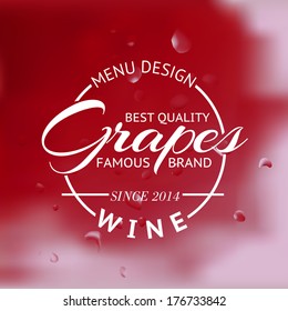 Red Wine glass and Bottle. Vector illustration.