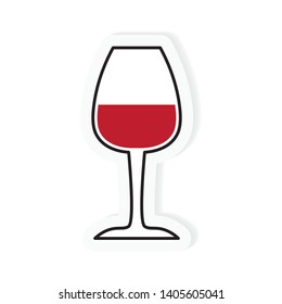 red wine glass icon- vector illustration