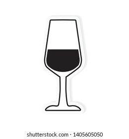 red wine glass icon- vector illustration