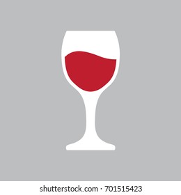 red wine glass icon- vector illustration