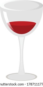 Red Wine Glass Illustration Vector 