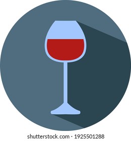 Vino rojo en un vidrio, ilustración, vector sobre fondo blanco.