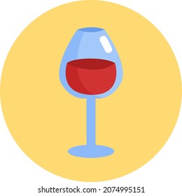 Rotwein auf Glas, Vektorgrafik, auf weißem Hintergrund.