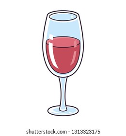 Red wine glass isolated