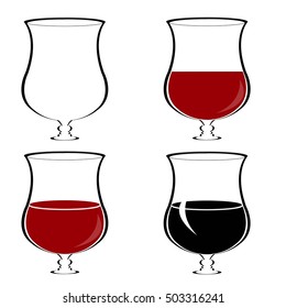 red wine glass vector
