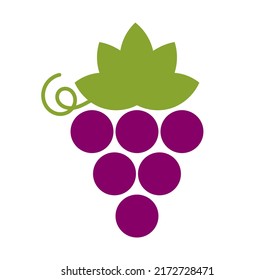 Red wine grapes icon. Vector illustration.