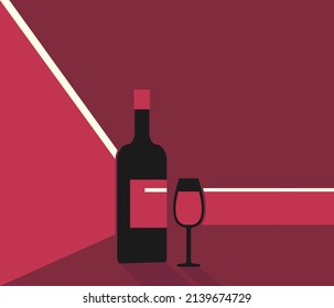 Vino Rojo Gráfico de moda Ilustración