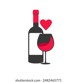 Red Wine Hand Drawn Vector illustration Poster template.