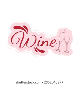 Red Wine Icon Vector Design.