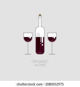 Red Wine illustration. Vector Template for menu design.