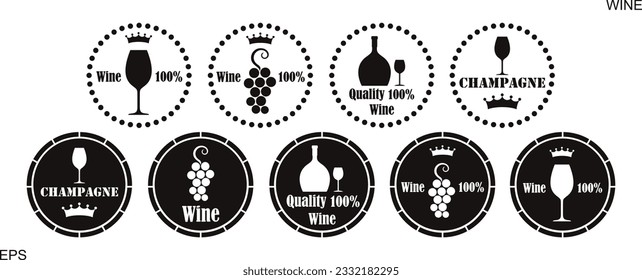 Red wine logo. Isolated red wine on white background