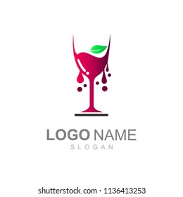 red wine logo with a luxurious look, logo ready to use
