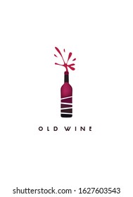 Red wine logo on a white background