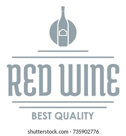 Red wine logo. Simple illustration of red wine vector logo for web