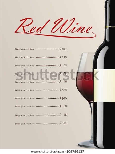 red wine list with descriptions