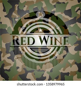 Red Wine on camo texture
