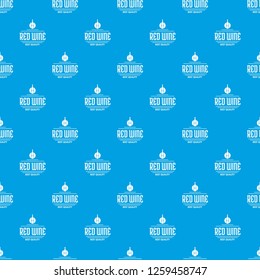Red wine pattern vector seamless blue repeat for any use