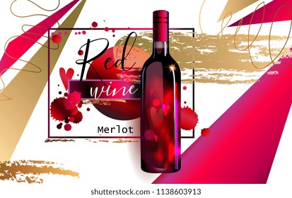 Red wine poster