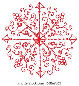 red wine rose illustration