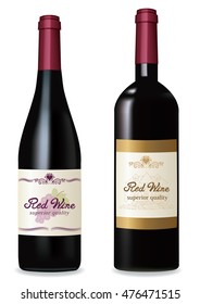 Red wine set.  Burgundy type and the Bordeaux type.