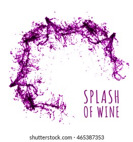 Red wine splash. Vector illustration on white background