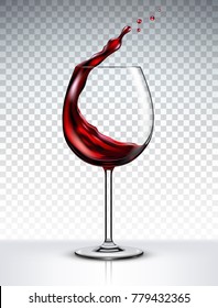 Red Wine Splashing Out Of A Glass