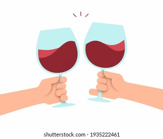 Vino Rojo degustación de vinos de celebración tostadas con bebidas alcohólicas y gafas