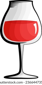Red wine tattoo, illustration, vector on a white background.