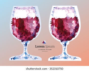 red wine triangulated