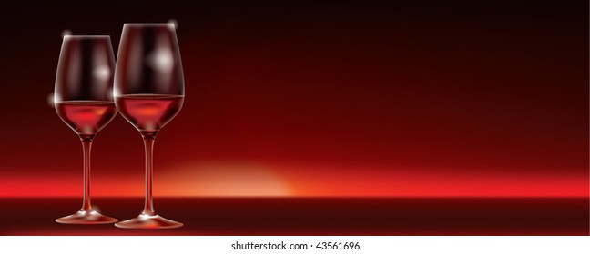 red wine for two banner