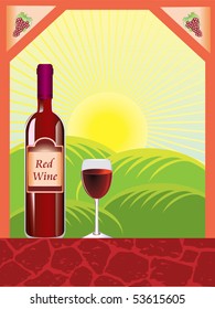 Red wine vector